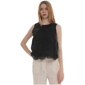 Max Mara Studio, Dames, Tops, Zwart, Maat: M