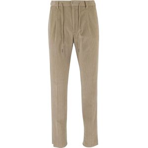 Tagliatore, Heren, Broeken, Beige, Maat: S Katoen,