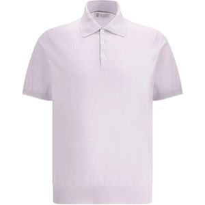 Brunello Cucinelli, Heren, Tops, Paars, Maat: 2XL Katoen,