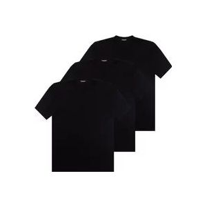 Dsquared2 Merk T-shirt driepak , Black , Heren , Maat: M