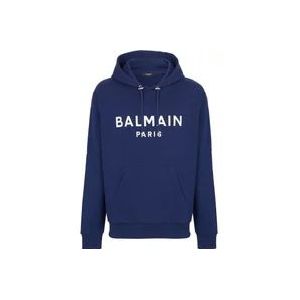 Balmain Paris hoodie , Blue , Heren , Maat: M