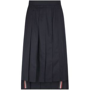 Thom Browne, Dames, Rokken, Blauw, Maat: XS Wol,