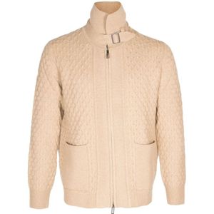 Paolo Pecora, Heren, Truien, Beige, Maat: M Wol,