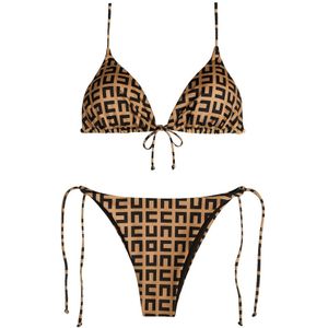 Elisabetta Franchi, Dames, Badkleding, Bruin, Maat: L