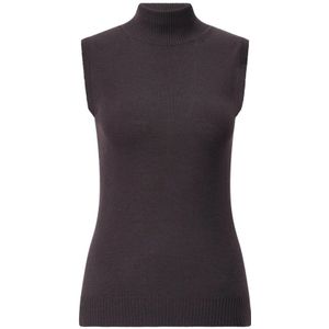 Sportmax - Elegante Geribbelde Wollen Pullunder - Bruin - Dames