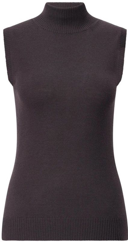 Sportmax - Elegante Geribbelde Wollen Pullunder - Bruin - Dames