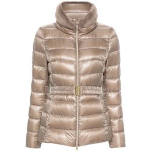 Herno, Dames, Jassen, Grijs, Maat: M Nylon,