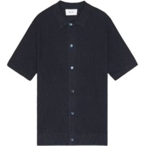 Nn07, Heren, Overhemden, Blauw, Maat: S Katoen,