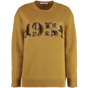 Max Mara, Dames, Truien, Bruin, Maat: XS Wol,