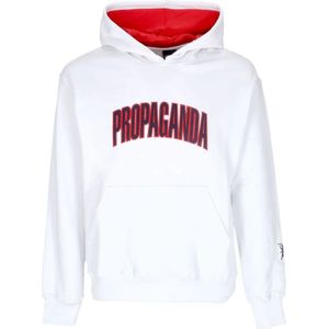 Propaganda, Heren, Sweatshirts & Hoodies, Wit, Maat: S Katoen,