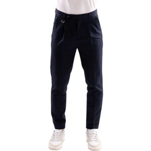 Paolo Pecora, Heren, Broeken, Blauw, Maat: S Katoen,