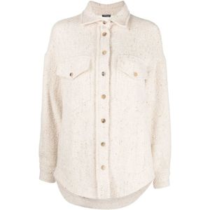 Kiton, Dames, Blouses & Shirts, Beige, Maat: XS Zijde,