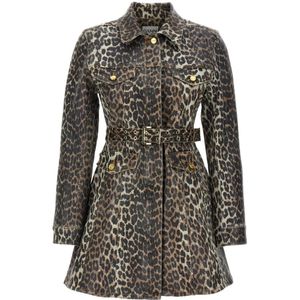 Ganni, Dames, Jurken, Veelkleurig, Maat: S Denim,