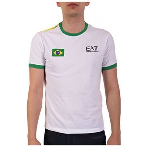 Emporio Armani Ea7, Heren, Tops, Wit, Maat: M