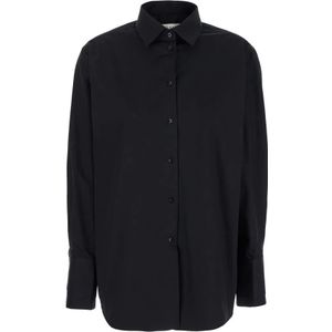 Róhe, Dames, Blouses & Shirts, Zwart, Maat: M