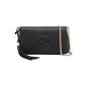 Gucci Soho Chain Crossbody Tas , Black , Dames , Maat: ONE Size