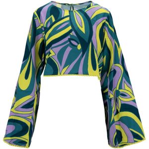 Me-Fui, Dames, Blouses & Shirts, Veelkleurig, Maat: S Leer,