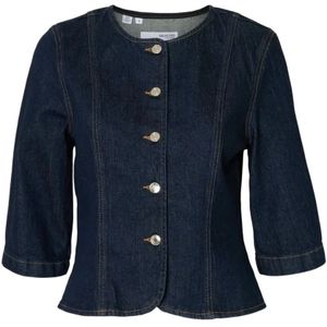Selected Femme, Dames, Blouses & Shirts, Blauw, Maat: M Katoen,