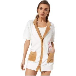 Ser.o.ya, Dames, Truien, Wit, Maat: 2XS Katoen,