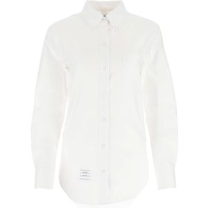 Thom Browne, Dames, Blouses & Shirts, Wit, Maat: XS Katoen,