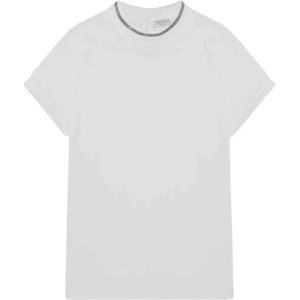 Brunello Cucinelli, Dames, Tops, Wit, Maat: S
