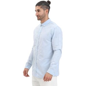 New Era - Monogram MLB Shirt - Blauw - Overhemd - Heren - Katoen