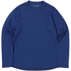 And Wander, Heren, Tops, Blauw, Maat: M Wol,