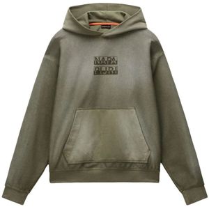 Napapijri - B-Comel - Hoodie - Groen - 100% Katoen