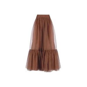 Zimmermann Maxi Skirts , Brown , Dames , Maat: S