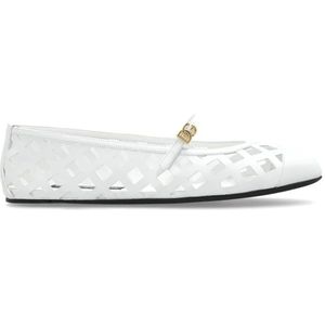Dolce & Gabbana, Dames, Schoenen, Wit, Maat: 39 1/2 EU Leer,
