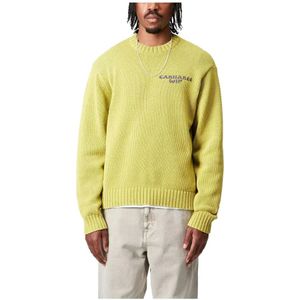 Carhartt WIP - Helix Sweater - Geel - Heren - Katoen