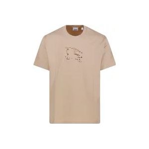 Burberry Soft Fawn Padbury T-Shirt voor Heren , Beige , Heren , Maat: S