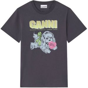 Ganni, Dames, Tops, Grijs, Maat: 2XS