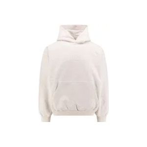 Balenciaga Geborduurde Logo Hoodie , Beige , Heren , Maat: M