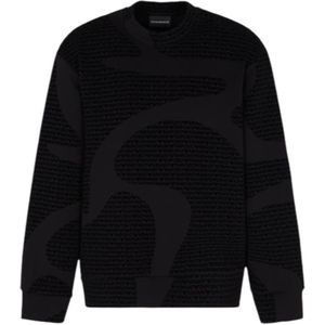 Emporio Armani, Heren, Sweatshirts & Hoodies, Zwart, Maat: S Katoen,
