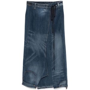 Façon Jacmin, Dames, Rokken, Blauw, Maat: XS Katoen,