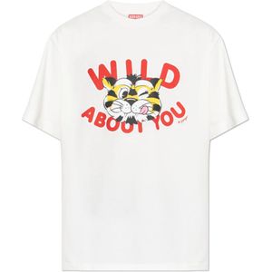 Kenzo, Heren, Tops, Wit, Maat: S Katoen,