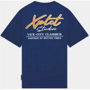 Xplct Studios, Heren, Tops, Blauw, Maat: XL Katoen,