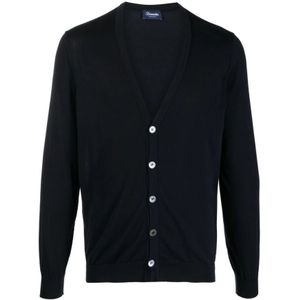 Drumohr, Heren, Truien, Blauw, Maat: M Katoen,