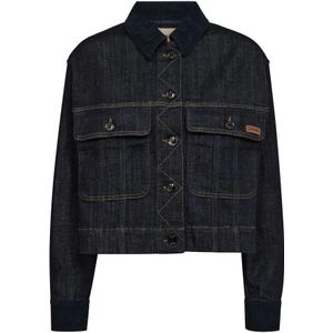 MOS Mosh, Dames, Jassen, Blauw, Maat: S Denim,