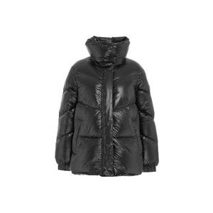 Woolrich Zwarte Aw23 Donsjas voor Dames , Black , Dames , Maat: L