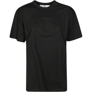 Elisabetta Franchi, Dames, Tops, Zwart, Maat: XS Katoen,