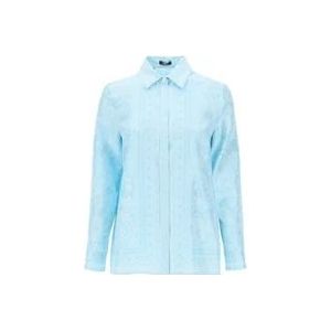 Versace Casual Button-Up Overhemd , Blue , Dames , Maat: S