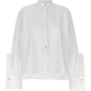 Jil Sander, Dames, Blouses & Shirts, Wit, Maat: XS Katoen,