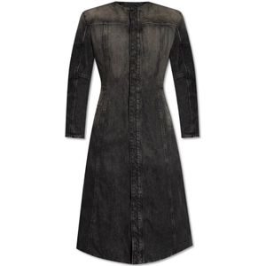 Diesel, Dames, Jurken, Zwart, Maat: M Denim,