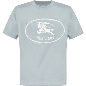 Burberry, Heren, Tops, Grijs, Maat: S Katoen,