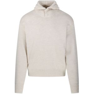 Lemaire, Heren, Sweatshirts & Hoodies, Beige, Maat: M Wol,