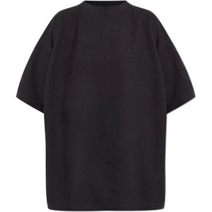 Balenciaga, Dames, Tops, Zwart, Maat: M Katoen,