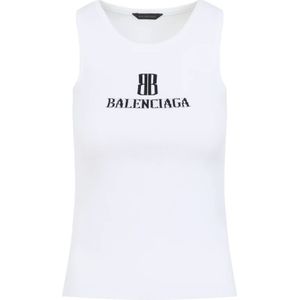 Balenciaga, Dames, Tops, Wit, Maat: XS