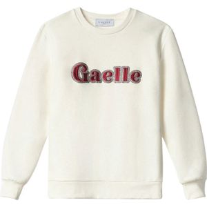 Gaëlle Paris, Dames, Sweatshirts & Hoodies, Beige, Maat: M Katoen,